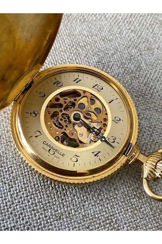 Bulova Caravelle İskelet Kadran Vintage Cep Saati 2.El (Eksikli)