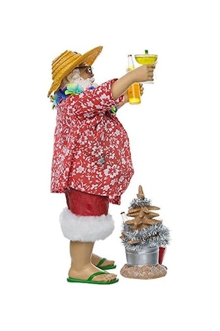 Kurt Adler Fabriche&apos Beach Noel Baba, 25 Cm, 2 Parça Set