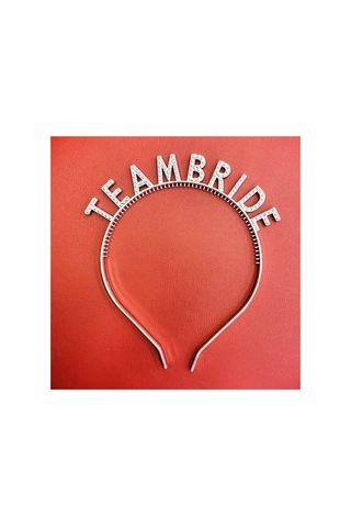 Gümüş Renk Team Bride Taç Plastik - Gelin Ve Nedime Tacı