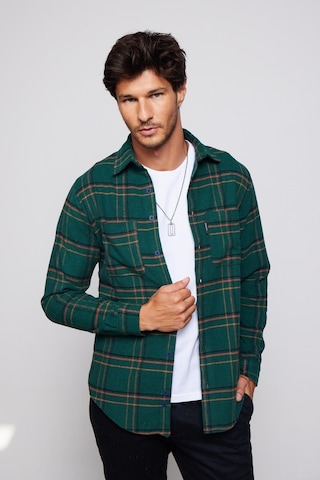 Tudors Slim Fit Dar Kesim Çift Cep Kareli Oduncu Erkek Gömlek-29500-multi Çok Renkli