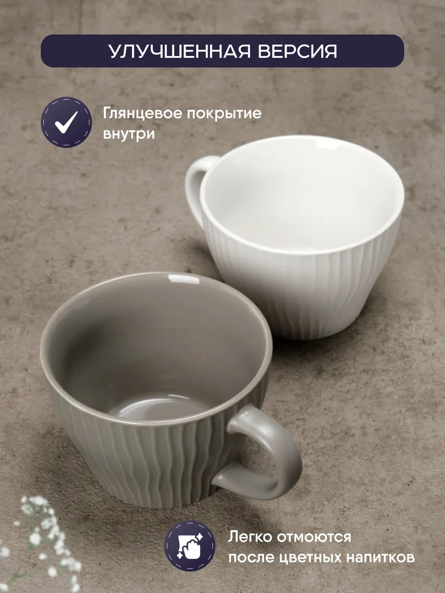 Joland Seramik Çay Ve Kahve Bardakları Seti 4 Parça 400 Ml 228743105 Beyaz