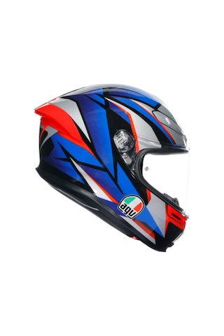 Agv K6 S Slashcut Blue Red Kapalı Kask