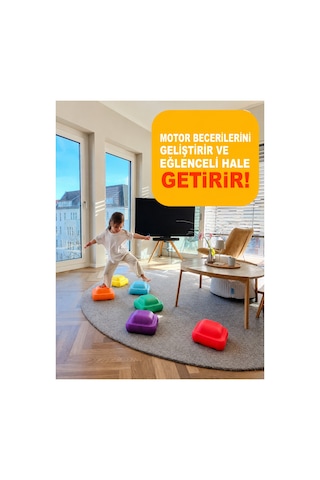 Çocuklar İçin Renkli Adım Taşları - Denge Oyunu - Epp Eğitici Oyuncak Seti - 6 Parça - Saklama Ve Taşıma Filesi Dahil Çocuklar İçin Renkli Adım Taşları - Denge Oyunu - Epp Eğitici Oyuncak Seti - 6 Parça - Saklama Ve Taşıma Filesi Dahil