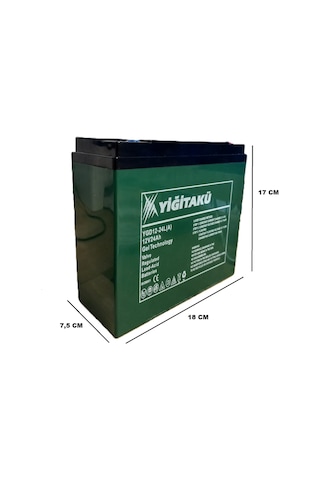 Yiğit Akü 12 V 24 Ah Jel Elektrikli Motosiklet Aküsü