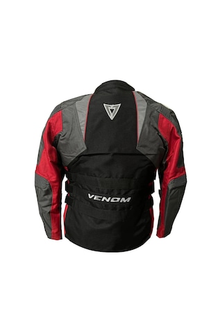 Venom Motosiklet Montu Tourex 4 Mevsim Ce Sertifikalı Touring Long Motor Mont Siyah-kırmızı