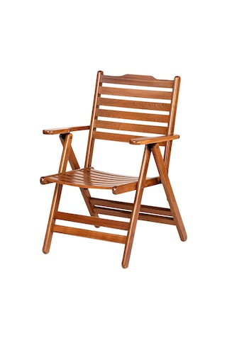 Ürgüp Katlanır Ahşap Bahçe Balkon Seti: 70x120 Masa + 4 Sandalye