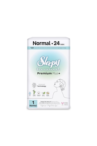 Sleepy Bio Natural Premium Plus Hijyenik Ped Normal 24 Adet Ped