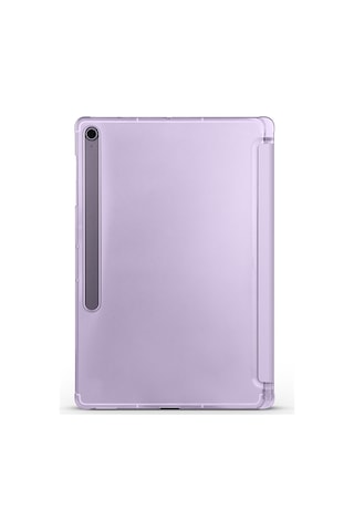 Adige Samsung Galaxy Uyumlu Tab S10 Fe Plus Kılıf Smart Case Kalem Bölmeli Standlı Arkası Buğlu Mika Standlı Kapak