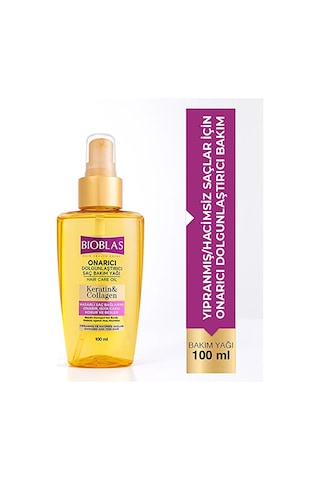 Bioblas Keratin Kolajen Onarıcı Dolgunlaştırıcı Saç Bakım Yağı 100 Ml 2 Adet