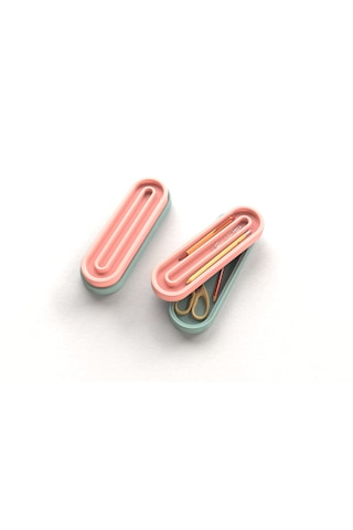 Tıdy Base - Desk Organizer Renkli Kapaklı Kalemlik Seti Kalem, Makas Ve Ataş Düzenleyici Mavi - Pembe