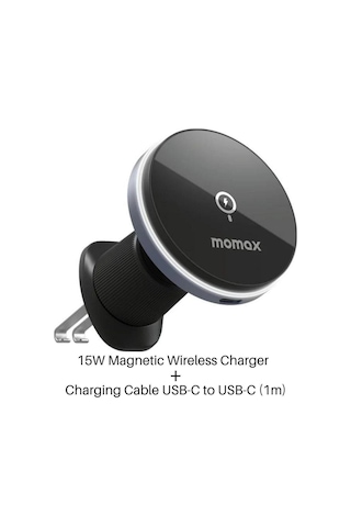 Q.mag Mount5 15w Magnetic Wireless Şarjlı Araç Telefon Tutucu Usb-c To Usb-c Cable Siyah