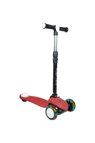 3+ Yaş Pro Scooter Kırmızı Işıklı 50 Kg Taşıma Kapasiteli Kırmızı