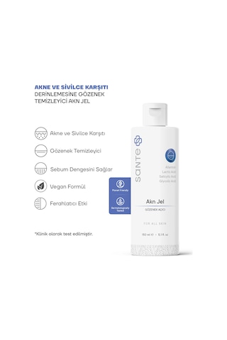 Sante Plus Akn Yüz Temizleme Jeli 150 ML