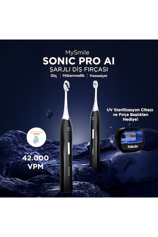 Fabcio Mysmile Sonic Pro Aı Şarjlı Diş Fırçası + Diş Beyazlatma Serumu Hediye