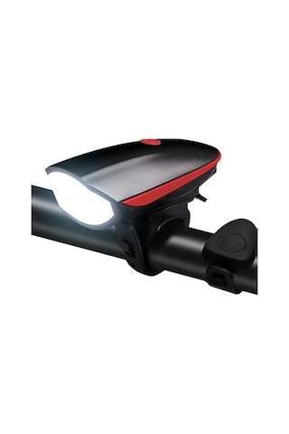 Xml-T6 Led 1200 Mah Su Geçirmez Far Kornalı Bisiklet Feneri Siyah