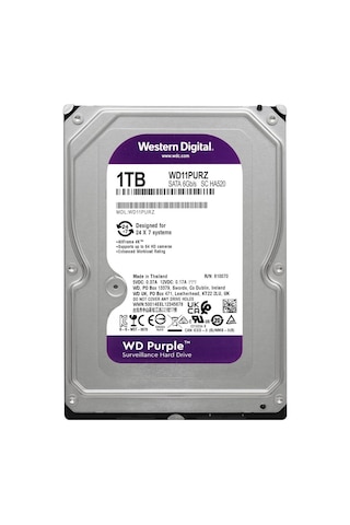 Wd Purple 3,5" 1tb 64mb 5400rpm Wd11purz