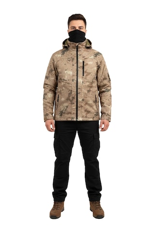 Mysia Outdoor Jandarma Kamuflaj Soft Shell Mont Çift Kat Polarlı Çok Renkli