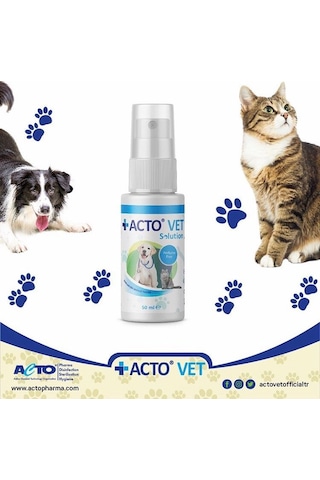 Acto Vet Solution Kedi ve Köpek İçin Yara Bakım Solüsyonu 50 ML