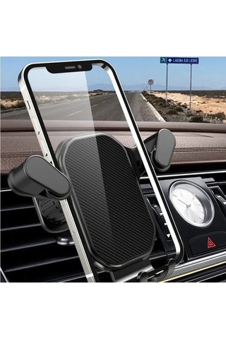 Createtech 360 Döndürme Klips Kancası İle Evrensel Araç Telefon Tutucu B - -