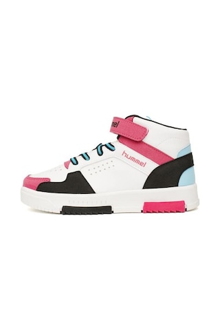 Hummel Courfu Jr 900553-9047 Beyaz & Siyah & Pembe Kız Çocuk Günlük Spor Ayakkabı Beyaz