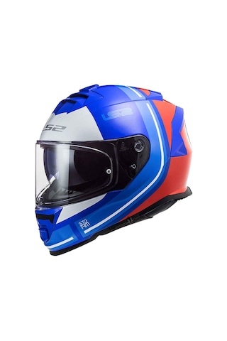 Ls2 Storm 2 Slat Kapalı Motosiklet Kaskı Mavi - Turuncu