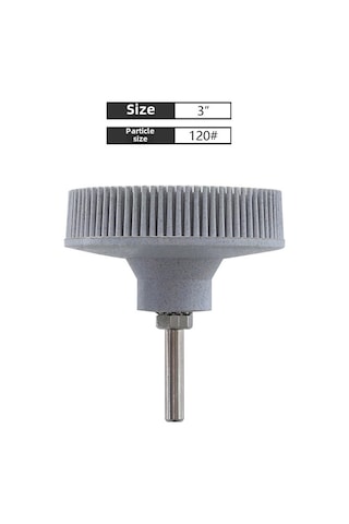 Mufunye Ruıtool 75mm Beyaz 120 Elektrik Matkap Fırçası - Türev Alma, Cila Ve Taşlama İşleri İçin Kauçuk Zırh Zımpara Fırçası