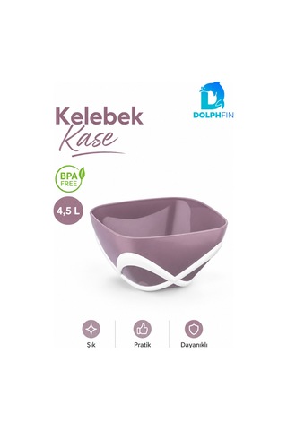 Kelebek Kase 750 Ml Bpa Free Dekoratif Sunum Ve Çerez Kasesi çok renkli