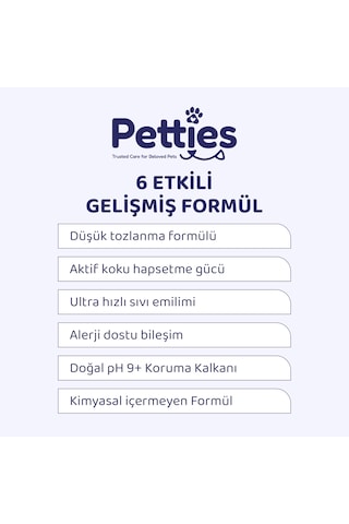 Petties Aktif Karbonlu Kedi Kumu 10 Lt