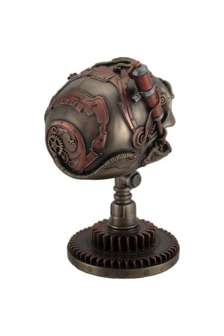 Veronese Design Bronz/bakır Hazır Steampunk Kafatası Heykeli