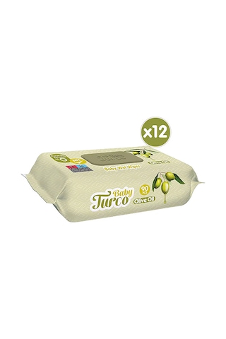 Baby Turco Zeytinyağlı Bebek Islak Mendil 12X90 Adet