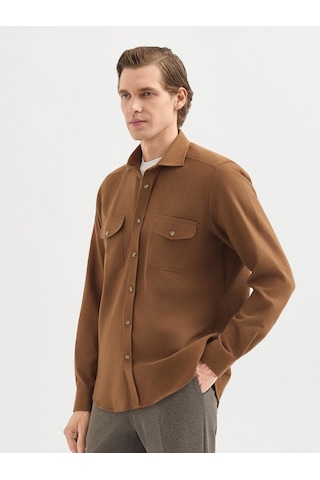 Karaca Erkek Modern Fıt Gömlek-camel 11.24w.04.013 Camel