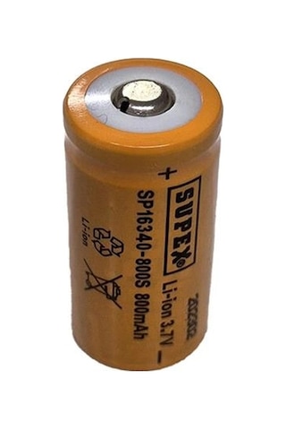 16340 3,7v 800 Mah Başlıklı Pil