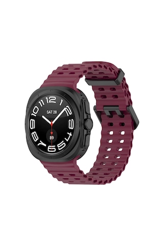 Galaxy Uyumlu Watch Ultra 47mm Redclick Krd-118 Tırtıklı Tasarım Silikon Kordon