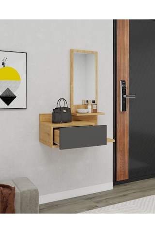 Arnetti Rozella Aynalı Duvara Monte Dresuar Antrasit Safirmeşe Antrasit - Safirmeşe