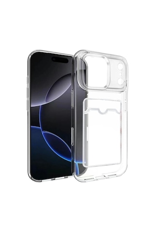 Apple İphone 17 Pro Max Kart Şeffaf Silikon