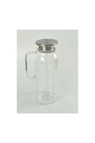 Bay 1500 Ml Borosilikat Cam Su Sürahisi - Metal Kapaklı Ve Isıya Dayanıklı Najmaddin