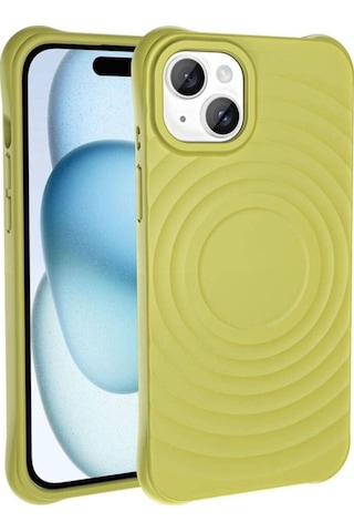 Apple Uyumlu iPhone 15 M-safe Şarj Özellikli Airbagli Mat Görünümlü Zore Hepi Kapak Beyaz