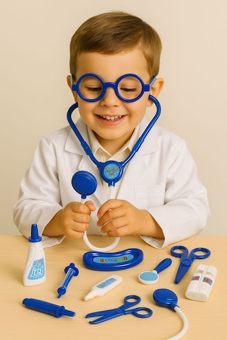 Doktor Oyun Seti Eğitici Oyuncak Mavi