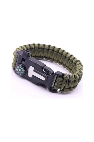 Çok Amaçlı Hayatta Kalma Bilekliği Survival Pusulalı Kamp Düdük Outdoor Aksesuar Kit Askeri Çok Renkli