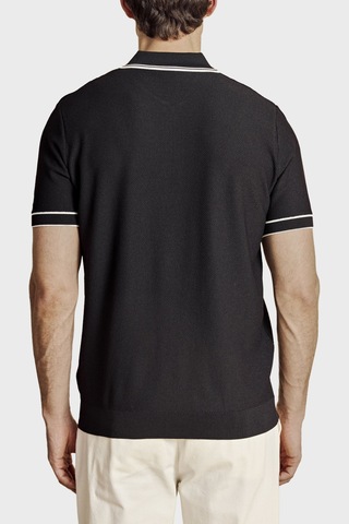 Brooks Brothers Yarım Fermuarlı Petek Örgü Rayon Kısa Kol Polo Yaka Kazak Erkek Polo Yaka Kazak Bbss26mkl007386 Siyah-kırık Beyaz