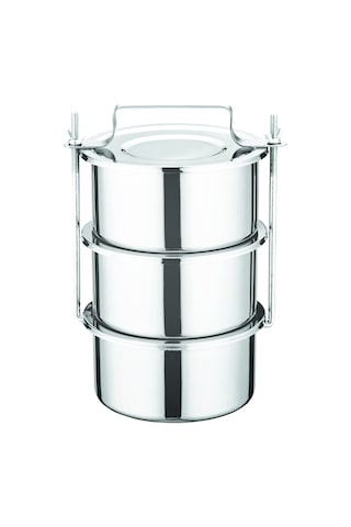 Sefer Tası Vidalı 3'Lü Krom Çelik 24X14 Cm Çok Renkli