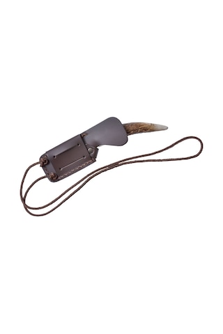 Joker Cc57 Neck Knife Geyik Boynuzu Deri Kılıflı Kamp Bıçak Çok Renkli
