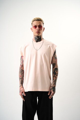 Respire Erkek Basic Tank Top Atlet Pembe