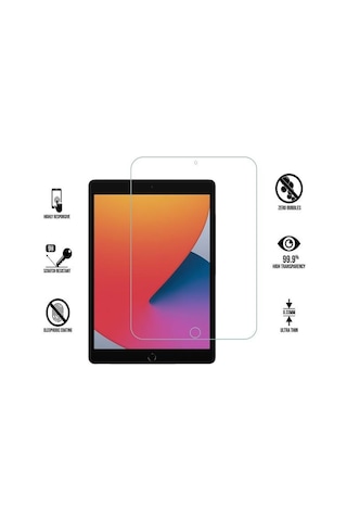Apple Uyumlu iPad 8. Nesil 10.2 İnç Ekran Koruyucu Flexible Nano