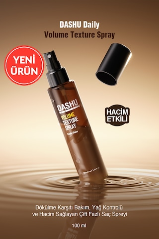Dökülme Karşıtı Bakım, Yağ Kontrolü Ve Hacim Sağlayan Saç Spreyi Dashu Volume Texture Spray