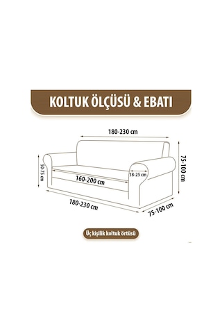 Bohem Desen Jakarlı 3 Kişilik Kanepe Örtüsü / Lastikli Koltuk Örtüsü /çekyat Örtüsü/ Koltuk Kılıfı Taş Diğer
