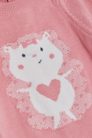 Breeze Kız Bebek Tulum Triko Sevimli Hayvancık Baskılı 0-9 Ay, Gülkurusu-Gülkurusu