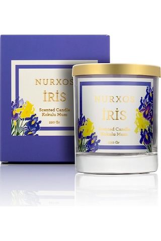 Nurxos 9681 İris Kutulu 2 Adet Kokulu Mum+freshener Oda Spreyi