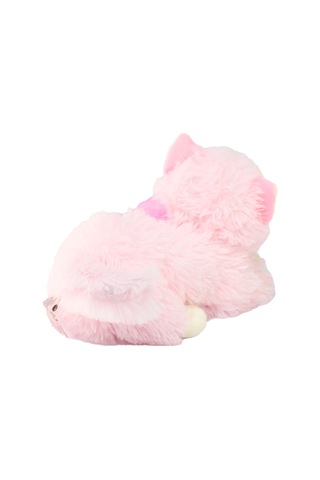 Miyavlayan Sesli Kedi Peluş Oyuncak 25 cm Pembe