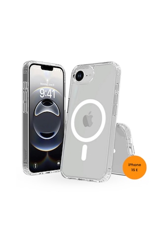 Teknoway Apple, Uyumlu iPhone 16e Magshield Kılıf Şeffaf
